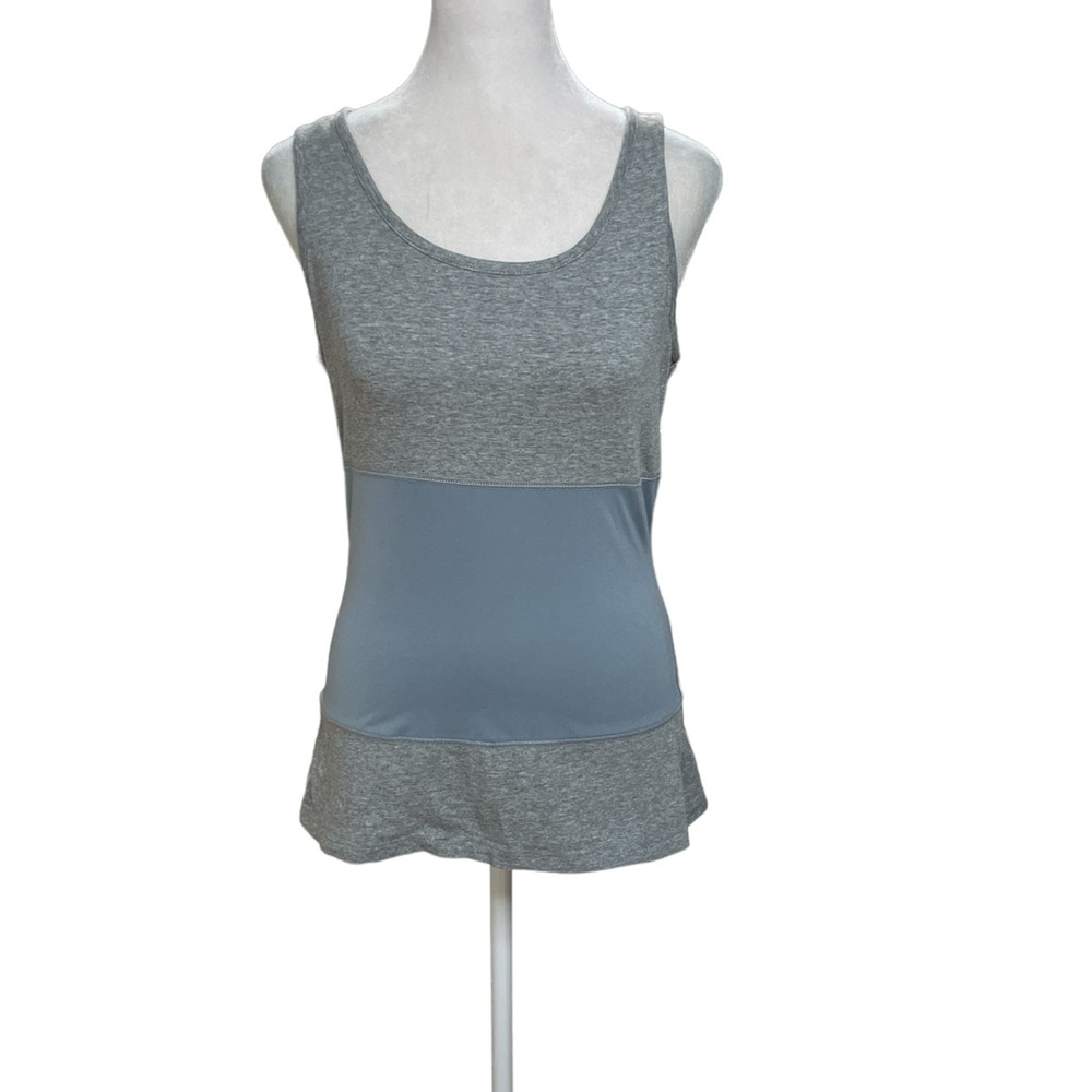 Gabby Reece Collection for Danskin Now Gray & Blue Sleeveless Tank Top Size L - Picture 2 of 12